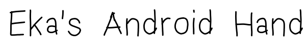 Eka's Android Handwriting font preview